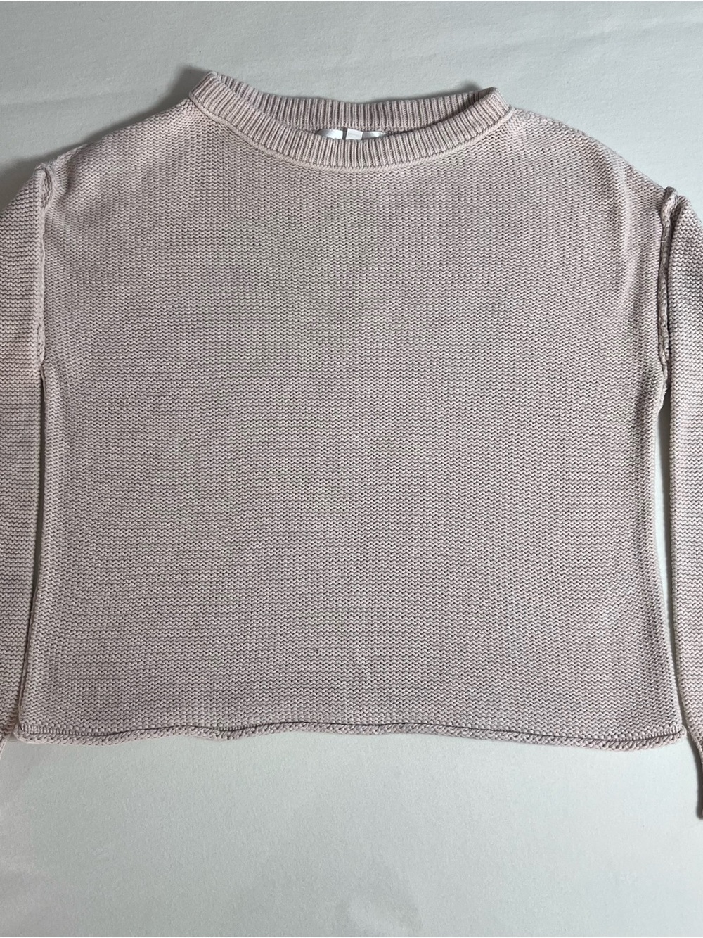 Chelsea & Theodore Cream Knit Crewneck Lightweight Sweater